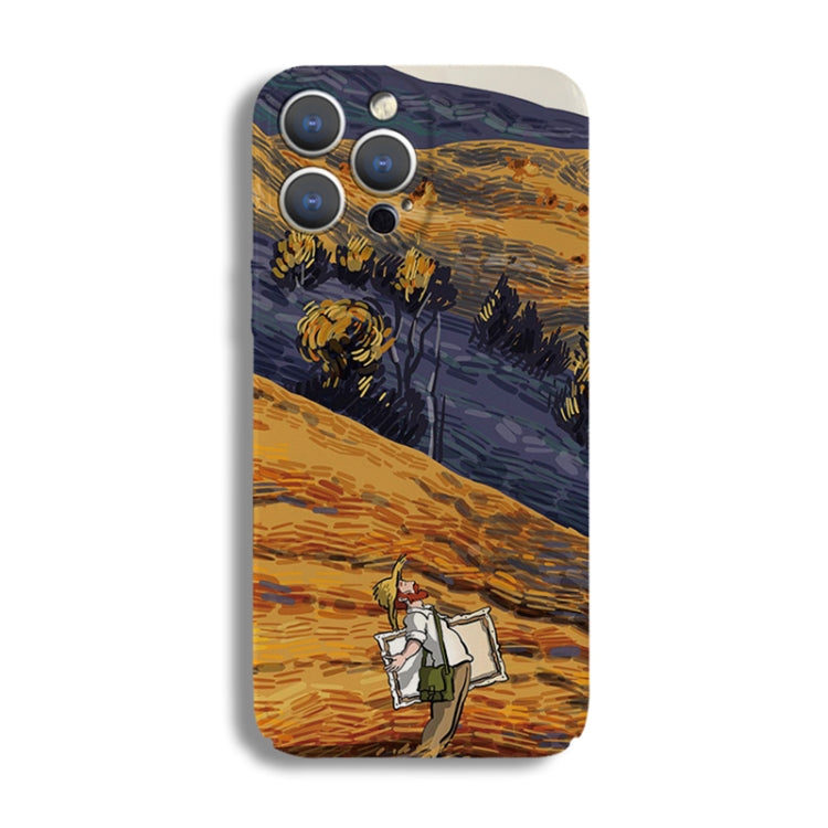 Precise Hole Oil Painting Pattern PC Phone Case, For iPhone 13 mini, For iPhone 12