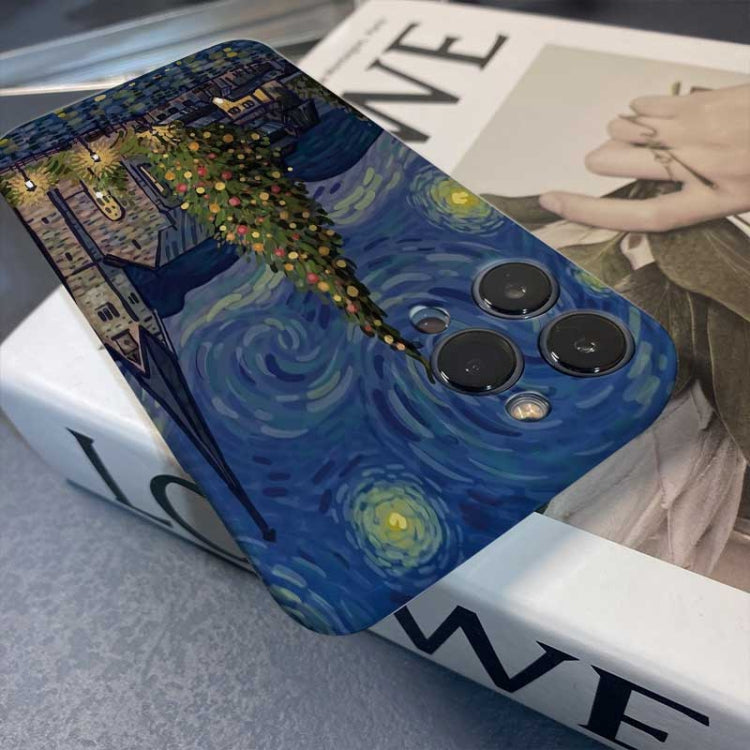 Precise Hole Oil Painting Pattern PC Phone Case, For iPhone SE 2022 / 2020 / 8 / 7, For iPhone 13 Pro Max