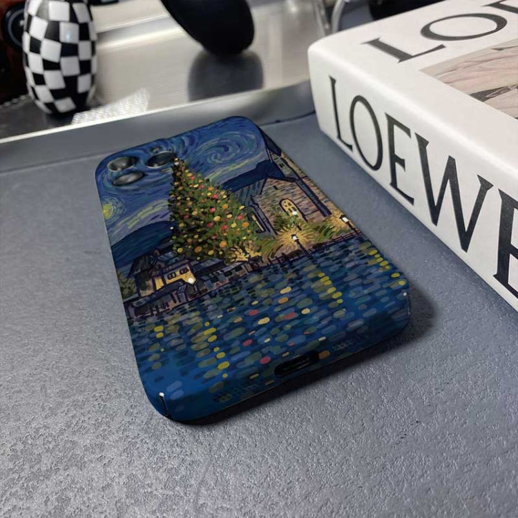 Precise Hole Oil Painting Pattern PC Phone Case, For iPhone X / XS, For iPhone XR