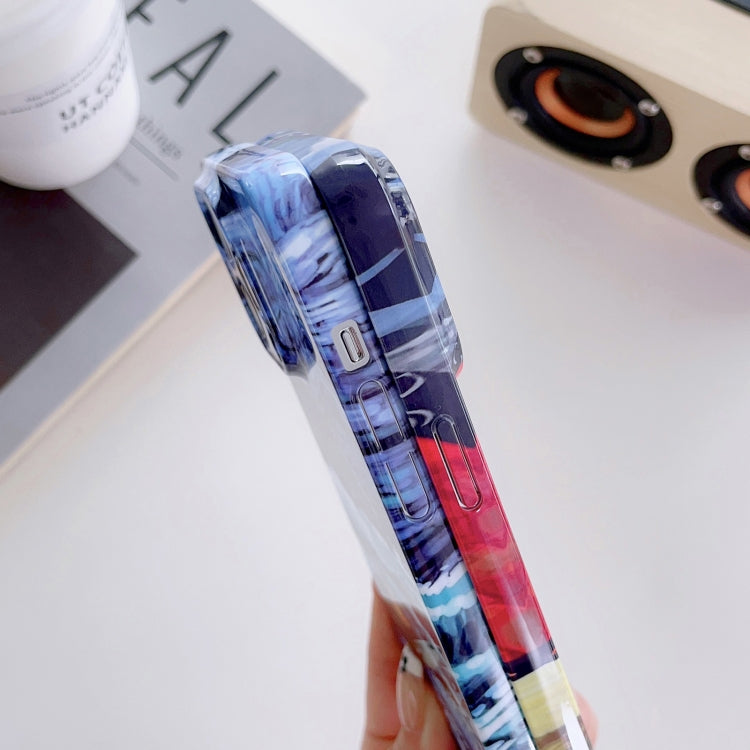 Precise Hole Oil Painting Pattern PC Phone Case, For iPhone 13 mini, For iPhone 13, For iPhone 13 Pro, For iPhone 13 Pro Max