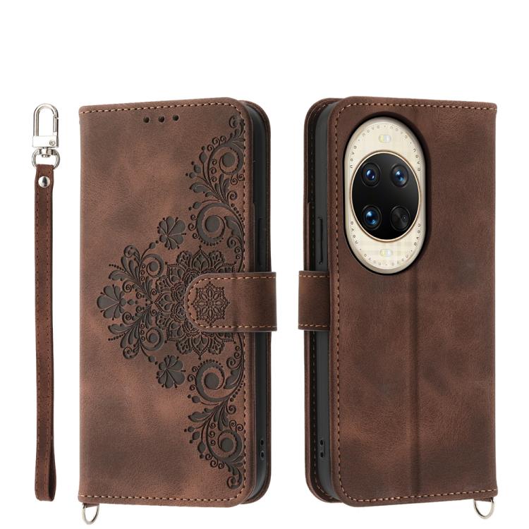 Skin Feel Flowers Embossed Wallet Leather Phone Case, For Huawei Enjoy 90 / Enjoy 90 Plus / nova Y74, For Huawei nova 14 Ultra, For Huawei nova 14 Pro, For Huawei nova 14