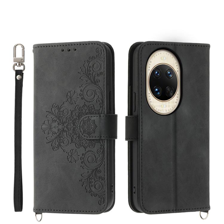Skin Feel Flowers Embossed Wallet Leather Phone Case, For Huawei Enjoy 90 / Enjoy 90 Plus / nova Y74, For Huawei nova 14 Ultra, For Huawei nova 14 Pro, For Huawei nova 14