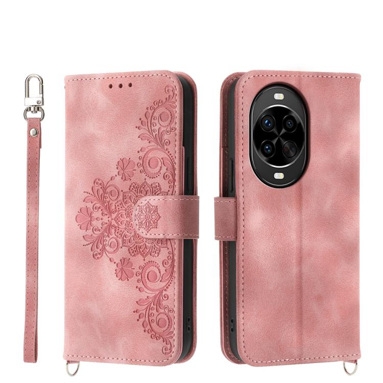 Skin Feel Flowers Embossed Wallet Leather Phone Case, For Huawei Enjoy 90 / Enjoy 90 Plus / nova Y74, For Huawei nova 14 Ultra, For Huawei nova 14 Pro, For Huawei nova 14