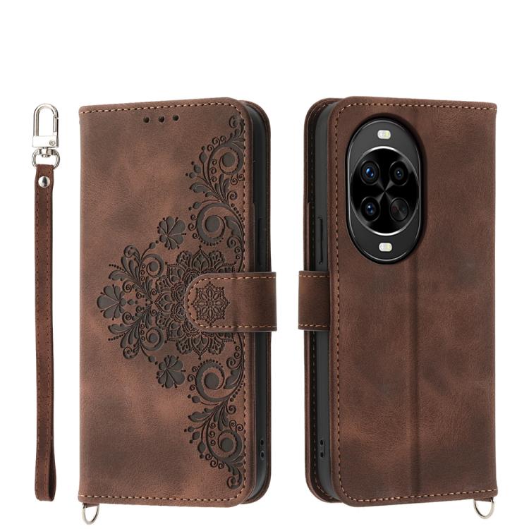 Skin Feel Flowers Embossed Wallet Leather Phone Case, For Huawei Enjoy 90 / Enjoy 90 Plus / nova Y74, For Huawei nova 14 Ultra, For Huawei nova 14 Pro, For Huawei nova 14