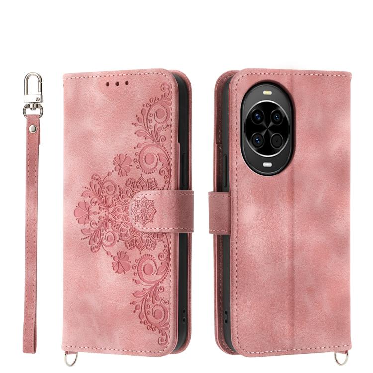 Skin Feel Flowers Embossed Wallet Leather Phone Case, For Huawei Enjoy 90 / Enjoy 90 Plus / nova Y74, For Huawei nova 14 Ultra, For Huawei nova 14 Pro, For Huawei nova 14