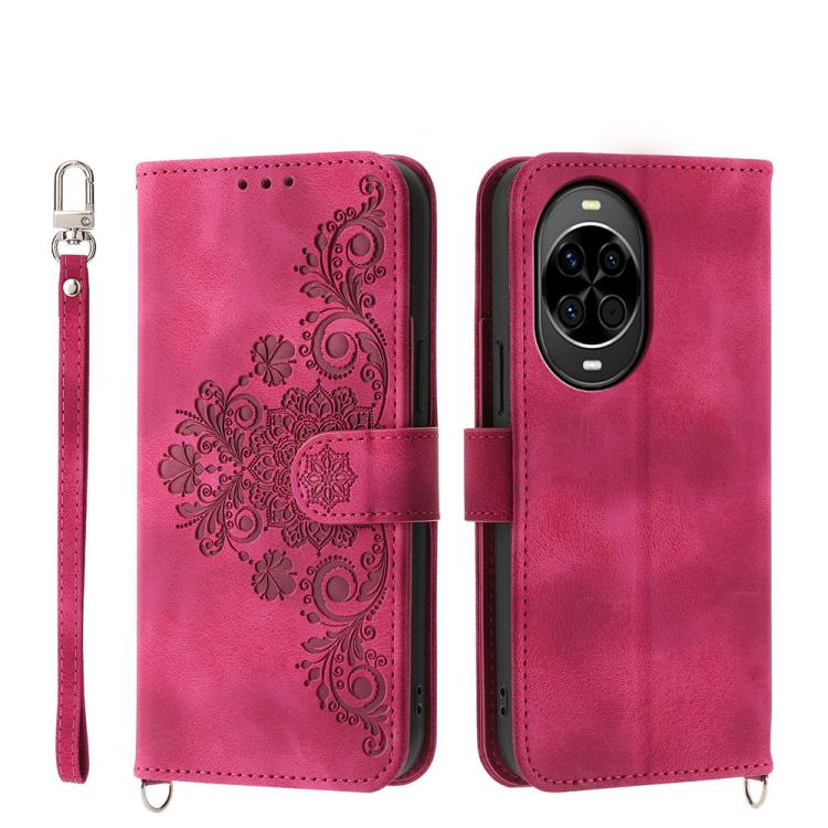 Skin Feel Flowers Embossed Wallet Leather Phone Case, For Huawei Enjoy 90 / Enjoy 90 Plus / nova Y74, For Huawei nova 14 Ultra, For Huawei nova 14 Pro, For Huawei nova 14