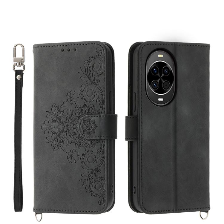 Skin Feel Flowers Embossed Wallet Leather Phone Case, For Huawei Enjoy 90 / Enjoy 90 Plus / nova Y74, For Huawei nova 14 Ultra, For Huawei nova 14 Pro, For Huawei nova 14