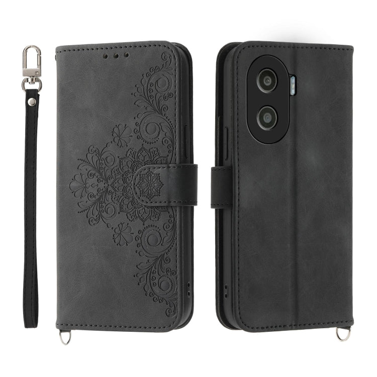 Skin Feel Flowers Embossed Wallet Leather Phone Case, For Honor 90 Pro 5G, For Honor 90 5G, For Honor X50i, For Honor X40i 5G / Play7T Pro