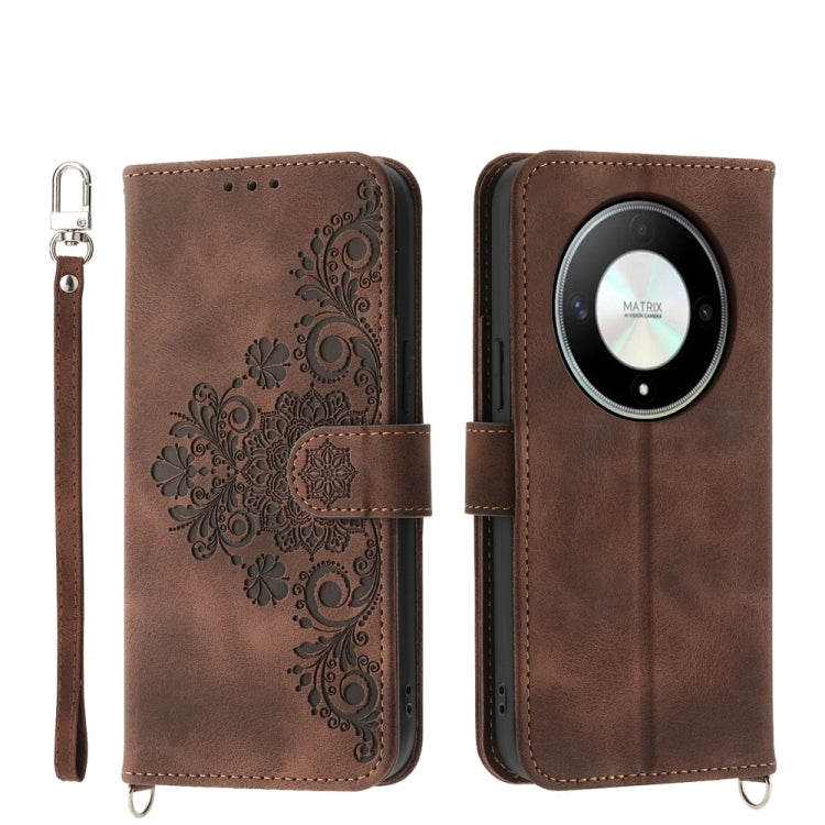 Skin Feel Flowers Embossed Wallet Leather Phone Case, For Honor 90 Pro 5G, For Honor 90 5G, For Honor X50i, For Honor X40i 5G / Play7T Pro