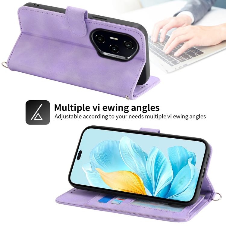 Skin Feel Flowers Embossed Wallet Leather Phone Case, For Honor X60i, For Honor X6b, For Honor 200 Lite Global, For Honor Magic6 Pro