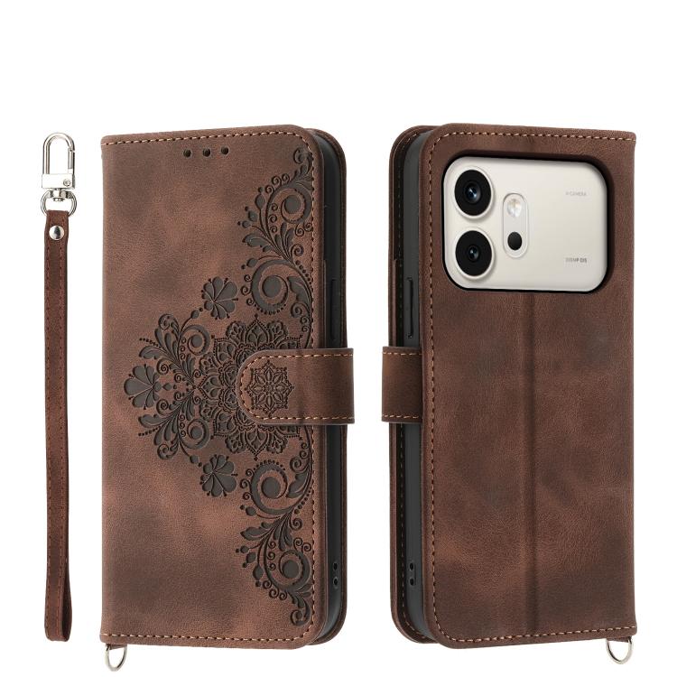 Skin Feel Flowers Embossed Wallet Leather Phone Case, For Honor X9d 5G / X70 5G, For Honor X6c 4G / X5b / X5b Plus, For Honor 400 Pro Global 160.8mm, For Honor 400 Lite Global