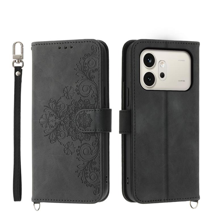 Skin Feel Flowers Embossed Wallet Leather Phone Case, For Honor X9d 5G / X70 5G, For Honor X6c 4G / X5b / X5b Plus, For Honor 400 Pro Global 160.8mm, For Honor 400 Lite Global