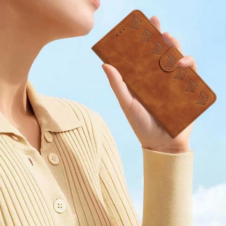 Seven Butterflies Embossed Leather Phone Case, For Motorola Moto G9, For Motorola Moto E 2020, For Motorola Edge+ 2020, For Motorola Moto G8 Play