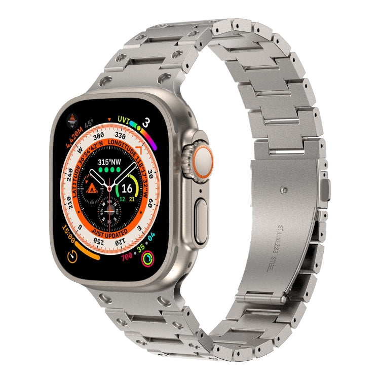 Double Rows Metal Watch Band, For Apple Watch 8 41mm, For Apple Watch 8 45mm, For Apple Watch SE 2022 40mm, For Apple Watch SE 2022 44mm, For Apple Watch 7 41mm, For Apple Watch 7 45mm, For Apple Watch SE 40mm, For Apple Watch SE 44mm