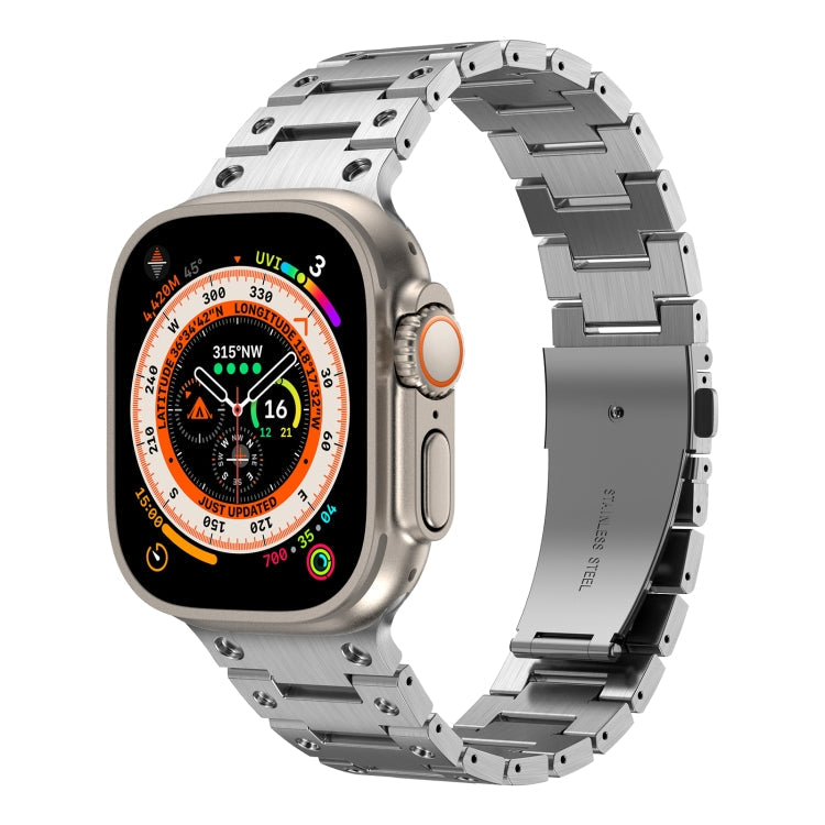 Double Rows Metal Watch Band, For Apple Watch 8 41mm, For Apple Watch 8 45mm, For Apple Watch SE 2022 40mm, For Apple Watch SE 2022 44mm, For Apple Watch 7 41mm, For Apple Watch 7 45mm, For Apple Watch SE 40mm, For Apple Watch SE 44mm