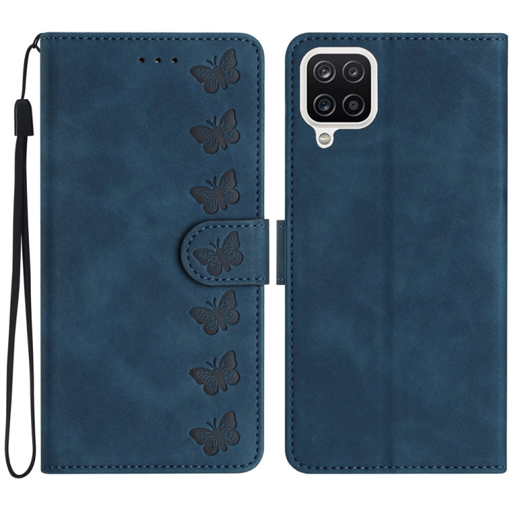 Seven Butterflies Embossed Leather Phone Case, For Samsung Galaxy A20 / A30, For Samsung Galaxy A20e, For Samsung Galaxy A20s, For Samsung Galaxy A22 4G