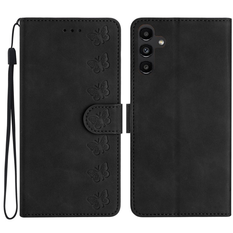 Seven Butterflies Embossed Leather Phone Case, For Samsung Galaxy A32 5G, For Samsung Galaxy A33 5G, For Samsung Galaxy A34, For Samsung Galaxy A40