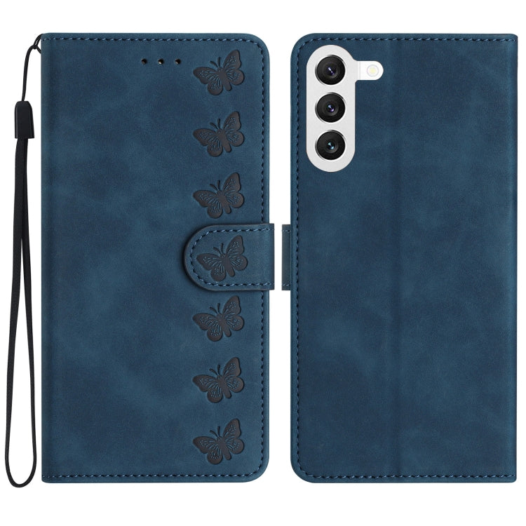 Seven Butterflies Embossed Leather Phone Case, For Samsung Galaxy A20 / A30, For Samsung Galaxy A20e, For Samsung Galaxy A20s, For Samsung Galaxy A22 4G