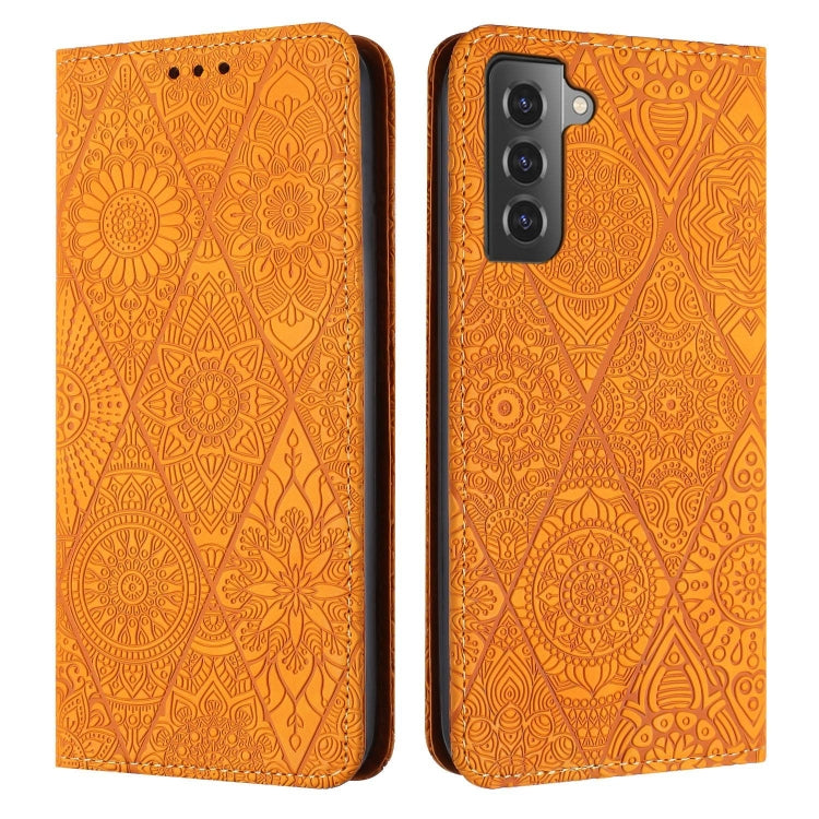 Ethnic Embossed Adsorption Leather Phone Case, For Samsung Galaxy S22 Ultra 5G, For Samsung Galaxy S21 5G, For Samsung Galaxy S21+ 5G, For Samsung Galaxy S21 Ultra 5G