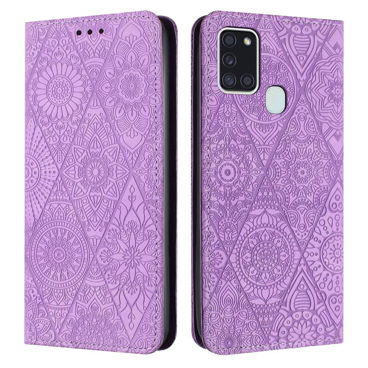 Ethnic Embossed Adsorption Leather Phone Case, For Samsung Galaxy A13 4G/5G, For Samsung Galaxy A14 4G/5G, For Samsung Galaxy A21s, For Samsung Galaxy A22 4G