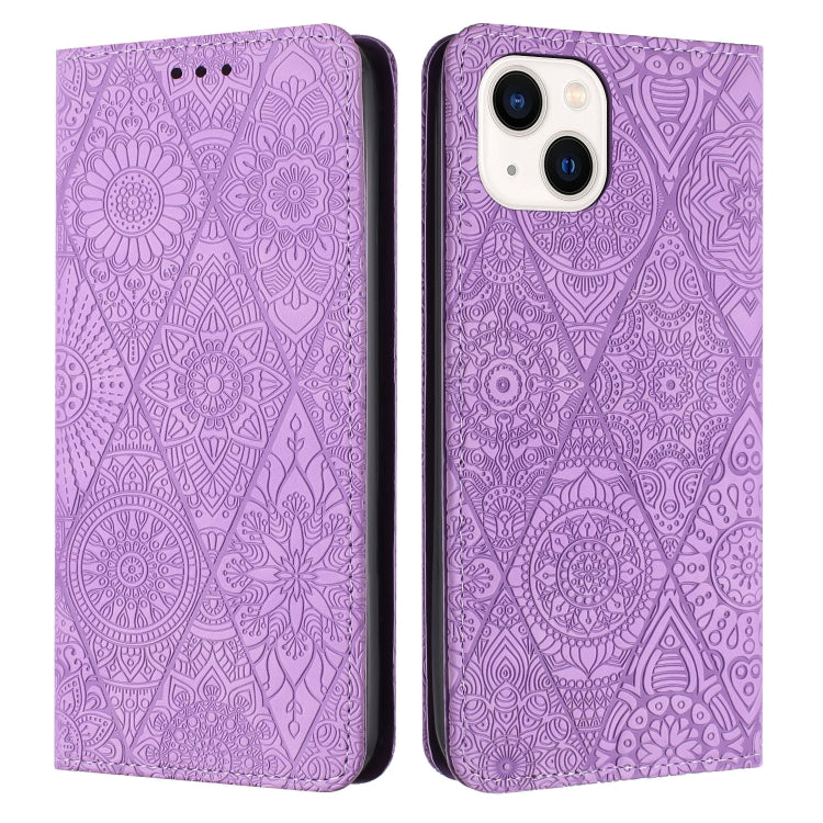 Ethnic Embossed Adsorption Leather Phone Case, For iPhone 14, For iPhone 14 Plus, For iPhone 14 Pro, For iPhone 14 Pro Max