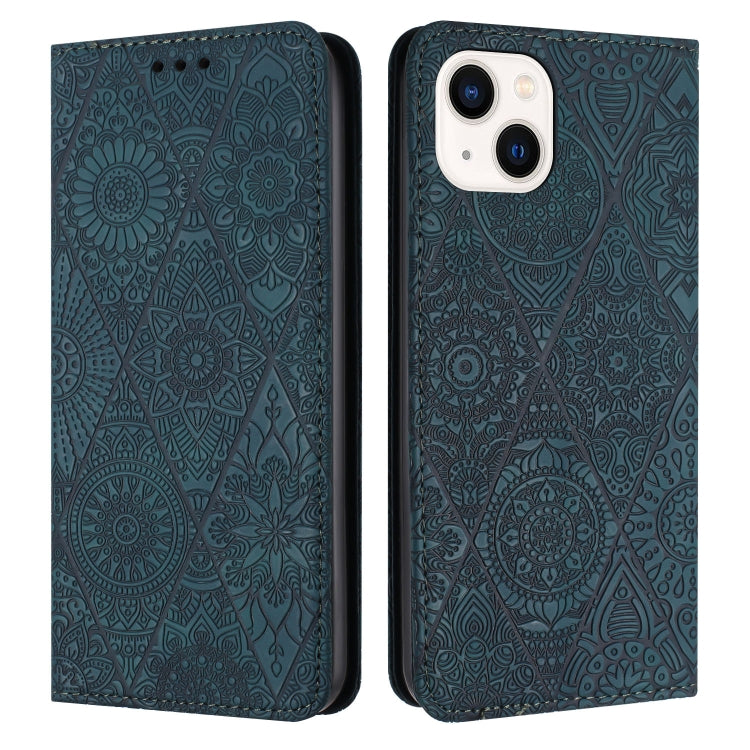 Ethnic Embossed Adsorption Leather Phone Case, For iPhone 14, For iPhone 14 Plus, For iPhone 14 Pro, For iPhone 14 Pro Max