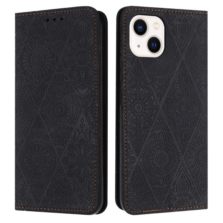 Ethnic Embossed Adsorption Leather Phone Case, For iPhone 14, For iPhone 14 Plus, For iPhone 14 Pro, For iPhone 14 Pro Max