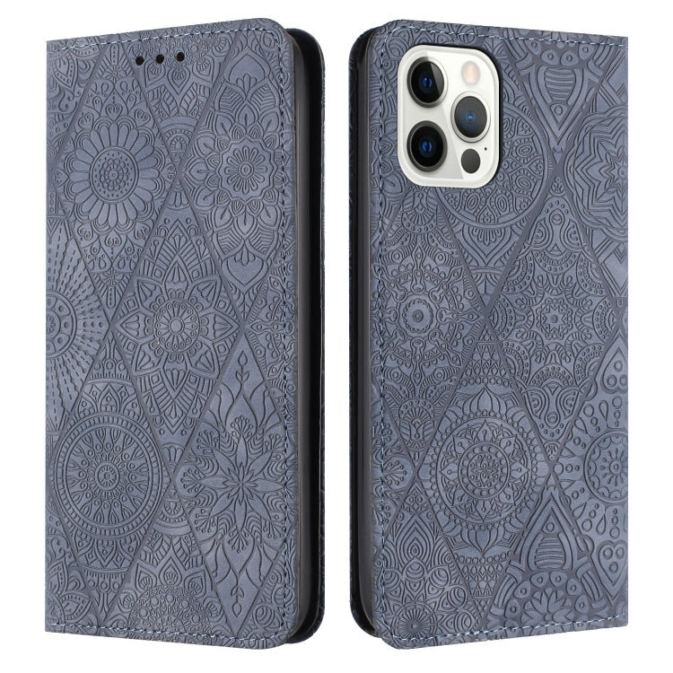 Ethnic Embossed Adsorption Leather Phone Case, For iPhone 14, For iPhone 14 Plus, For iPhone 14 Pro, For iPhone 14 Pro Max