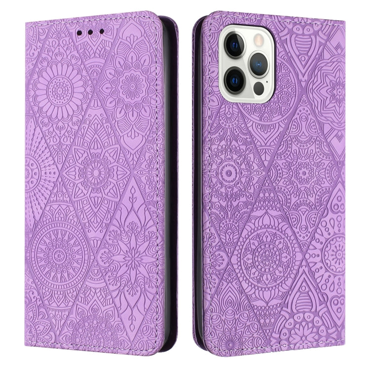 Ethnic Embossed Adsorption Leather Phone Case, For iPhone 14, For iPhone 14 Plus, For iPhone 14 Pro, For iPhone 14 Pro Max