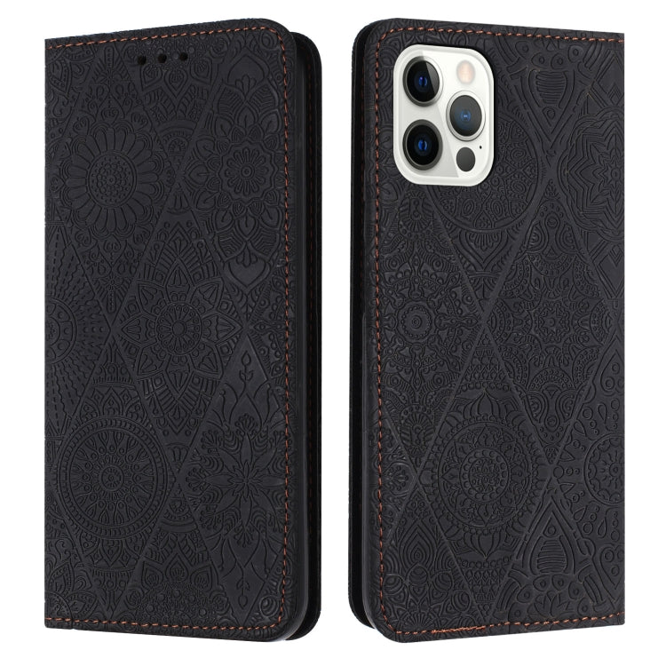 Ethnic Embossed Adsorption Leather Phone Case, For iPhone 14, For iPhone 14 Plus, For iPhone 14 Pro, For iPhone 14 Pro Max