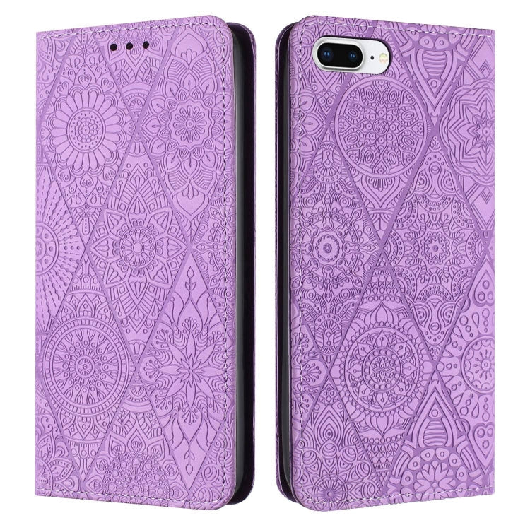 Ethnic Embossed Adsorption Leather Phone Case, For iPhone 7 Plus / 8 Plus
