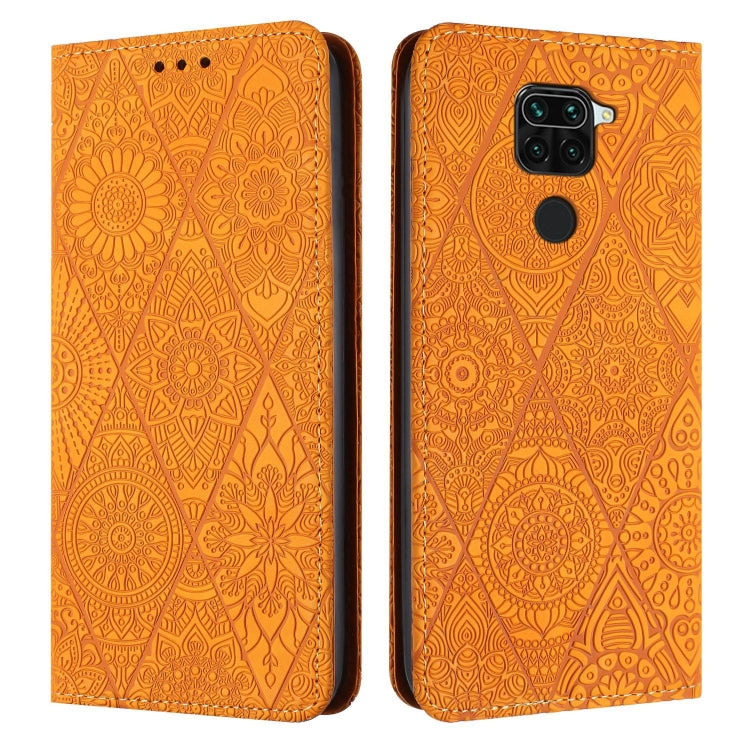 Ethnic Embossed Adsorption Leather Phone Case, For Xiaomi Redmi 9, For Redmi Note 9, For Redmi Note 9 Pro, For Redmi Note 8T