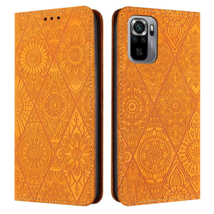 Ethnic Embossed Adsorption Leather Phone Case, For Redmi Note 10 Pro, For Redmi Note 10 4G, For Xiaomi Redmi 9T, For Xiaomi Redmi 9A