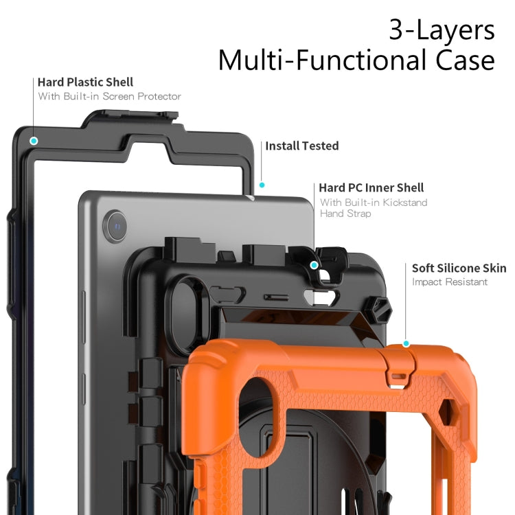 Silicone Hybrid PC Tablet Case with Shoulder Strap, For Lenovo Tab M8 HD 2020/2019