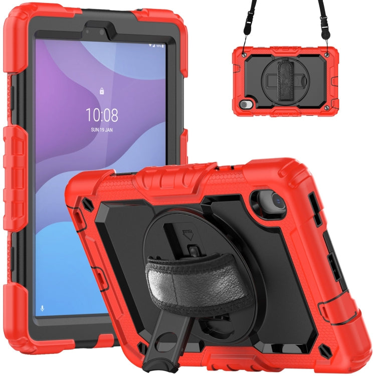 Silicone Hybrid PC Tablet Case with Shoulder Strap, For Lenovo Tab M8 HD 2020/2019