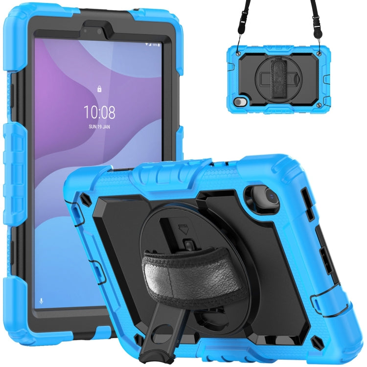 Silicone Hybrid PC Tablet Case with Shoulder Strap, For Lenovo Tab M8 HD 2020/2019