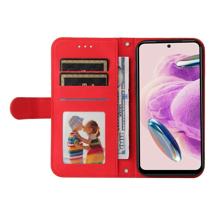 Skin Feel Life Tree Metal Button Leather Phone Case, For Xiaomi Redmi Note 12S 4G