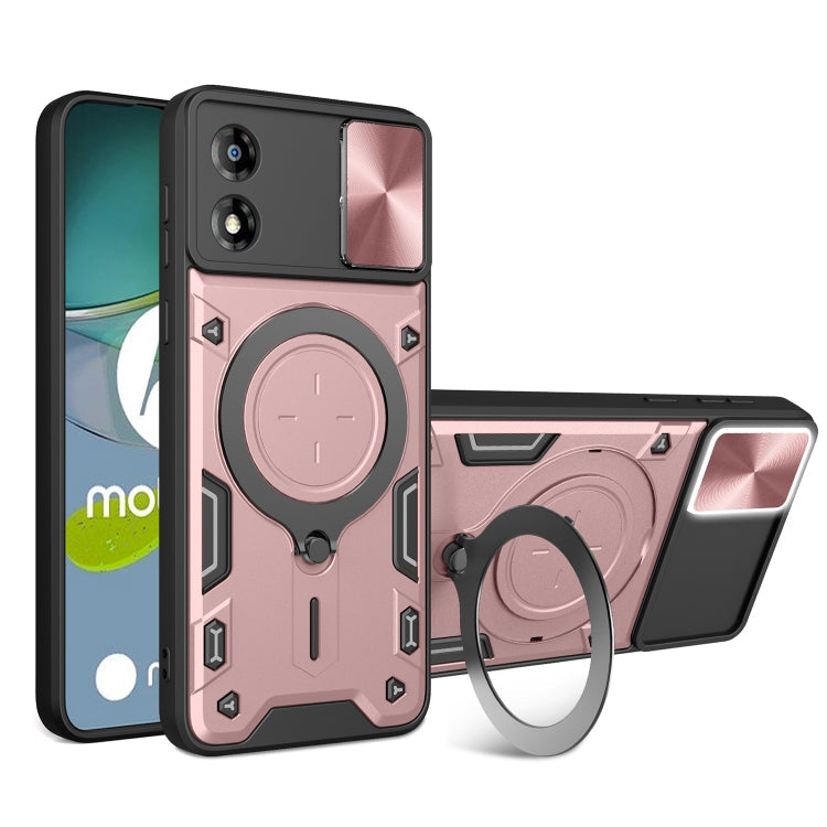 CD Texture Sliding Camshield Magnetic Holder Phone Case, For Motorola Edge 50 Pro Global, For Motorola Moto G24 Power, For Motorola Moto E13, For Motorola Moto E22 / E22i