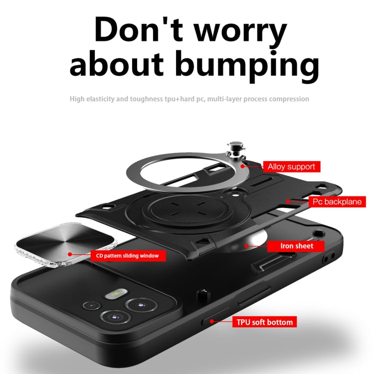 CD Texture Sliding Camshield Magnetic Holder Phone Case, For Motorola Moto G30 / G20 / G10