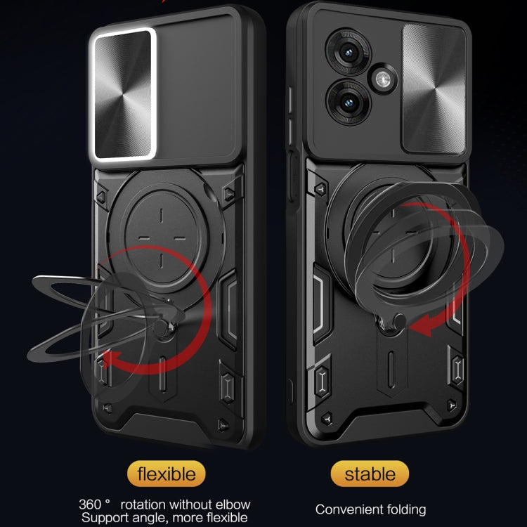 CD Texture Sliding Camshield Magnetic Holder Phone Case, For Motorola Edge 50 Pro Global, For Motorola Moto G24 Power, For Motorola Moto E13, For Motorola Moto E22 / E22i