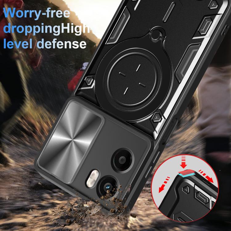 CD Texture Sliding Camshield Magnetic Holder Phone Case, For Motorola Moto G35, For Motorola Moto G55, For Motorola Edge 50 Neo, For Motorola Moto G85