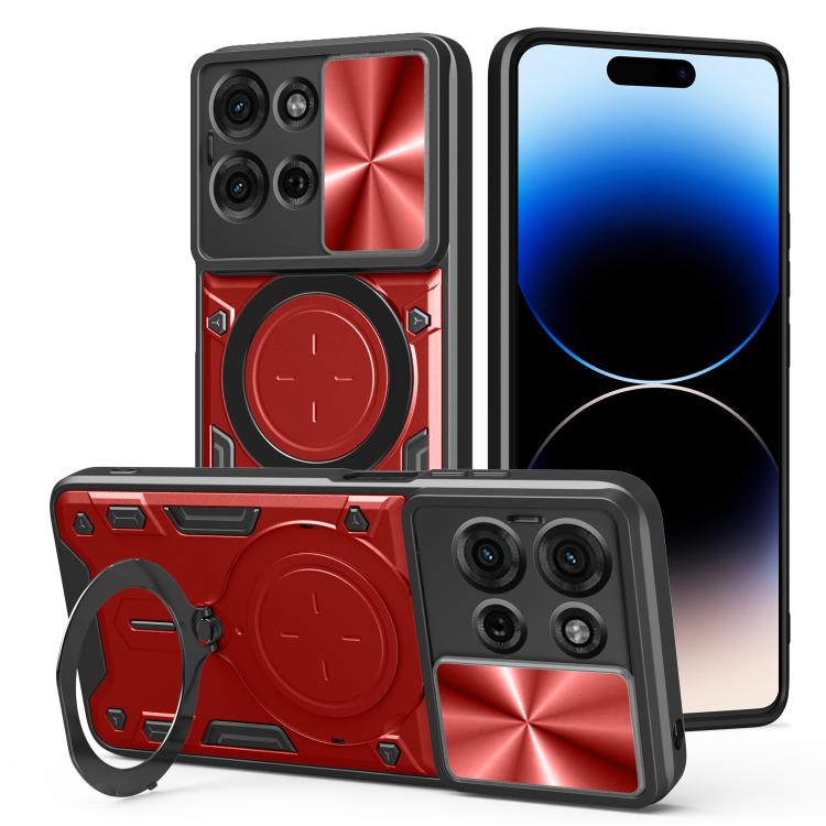 CD Texture Sliding Camshield Magnetic Holder Phone Case, For Motorola Moto G35, For Motorola Moto G55, For Motorola Edge 50 Neo, For Motorola Moto G85