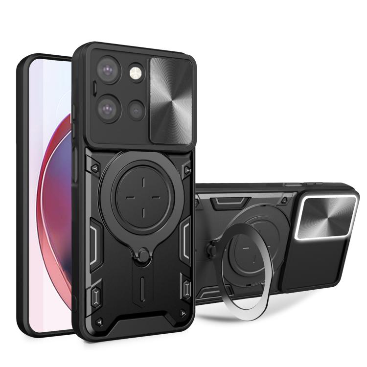 CD Texture Sliding Camshield Magnetic Holder Phone Case, For Motorola Moto G35, For Motorola Moto G55, For Motorola Edge 50 Neo, For Motorola Moto G85