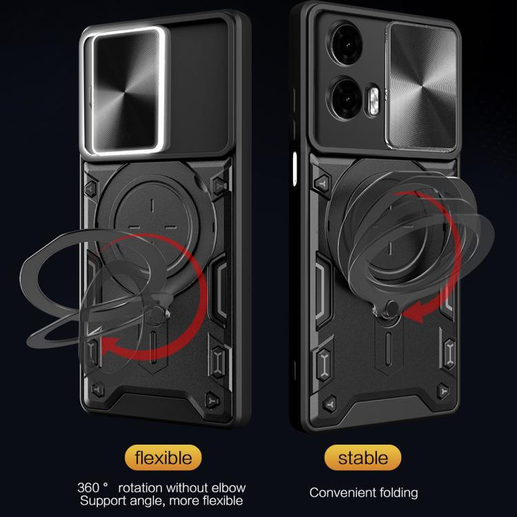 CD Texture Sliding Camshield Magnetic Holder Phone Case, For Motorola Edge 30 Fusion, For Motorola Edge 30 Neo, For Motorola Moto G62, For Motorola Edge 30 Ultra