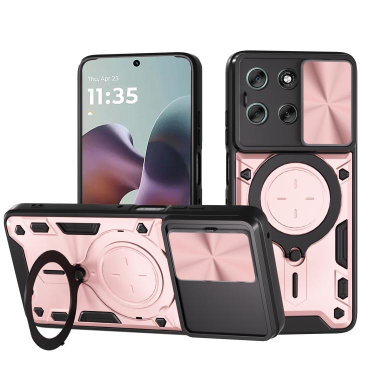 CD Texture Sliding Camshield Magnetic Holder Phone Case, For Motorola Moto G35, For Motorola Moto G55, For Motorola Edge 50 Neo, For Motorola Moto G85