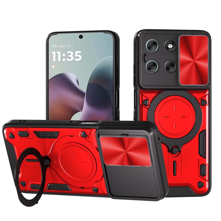 CD Texture Sliding Camshield Magnetic Holder Phone Case, For Motorola Moto G35, For Motorola Moto G55, For Motorola Edge 50 Neo, For Motorola Moto G85
