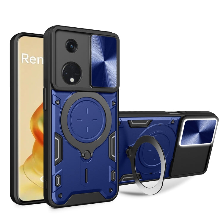 CD Texture Sliding Camshield Magnetic Holder Phone Case, For OPPO Reno8 T 5G, For OPPO A17 4G, For OPPO Reno8 Pro 5G, For OPPO Reno8 5G