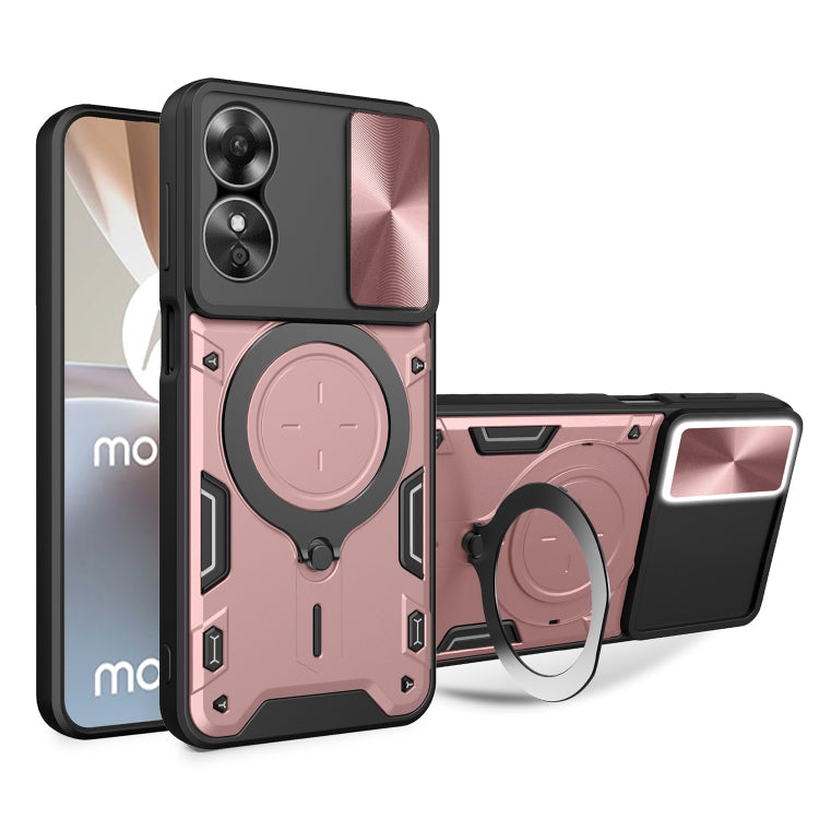 CD Texture Sliding Camshield Magnetic Holder Phone Case, For OPPO Reno8 T 5G, For OPPO A17 4G, For OPPO Reno8 Pro 5G, For OPPO Reno8 5G