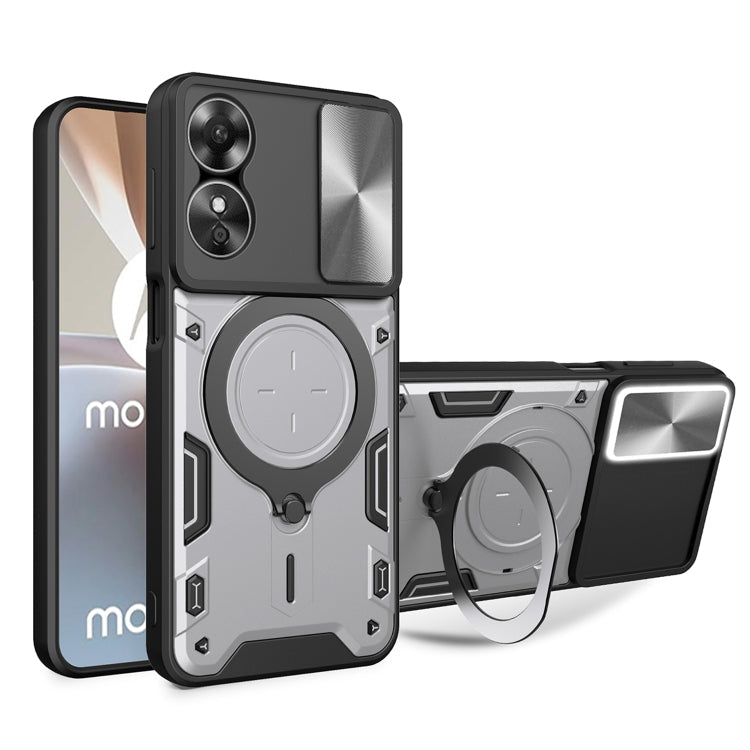 CD Texture Sliding Camshield Magnetic Holder Phone Case, For OPPO Reno8 T 5G, For OPPO A17 4G, For OPPO Reno8 Pro 5G, For OPPO Reno8 5G