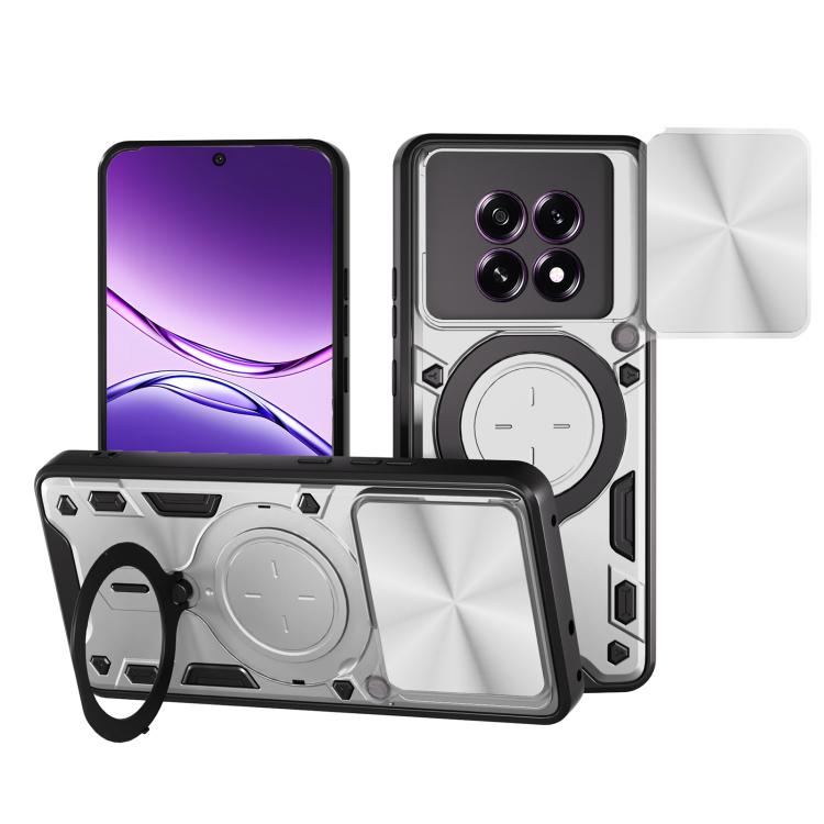 CD Texture Sliding Camshield Magnetic Holder Phone Case, For OPPO Reno14 5G Global, For OPPO A59 5G Global, For OPPO F29 Pro 5G Global, For OPPO F29 5G Global